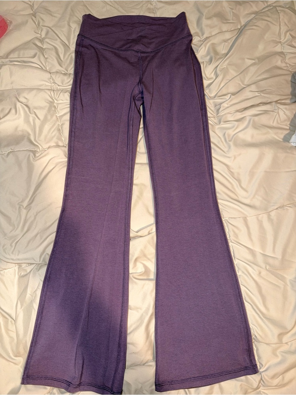 Girls Purple Flare Yoga Pants